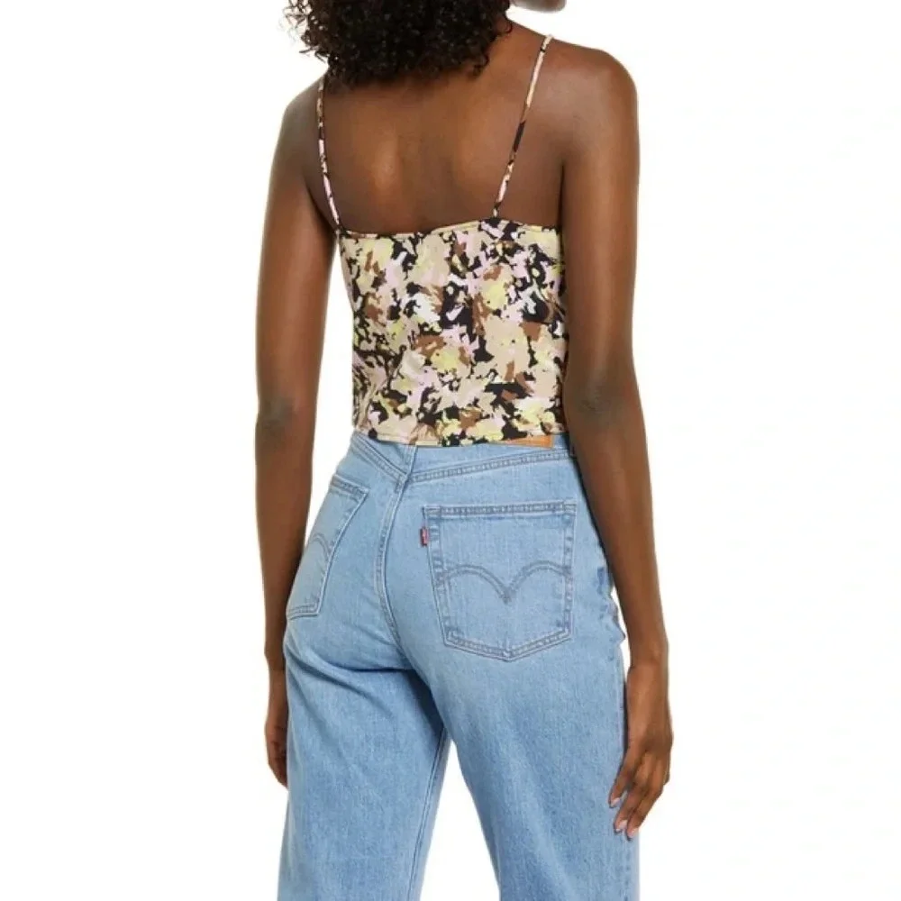 VERO MODA Chaddie Camisole In Black Aop Brigitta - Picture 3 of 6